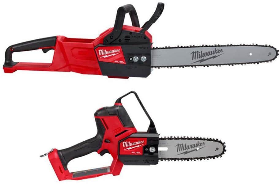 Milwaukee M18 FUEL 16 in. 18V Lithium-Ion Brushless Cordless Chainsaw with M18 FUEL 8 in. HATCHET Pruning Saw (2-Tool)