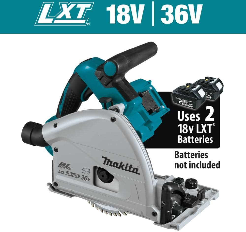 Makita 18V X2 LXT Lithium-Ion (36V) Brushless Cordless 6-1/2 in. Plunge Circular Saw (Tool Only) with 55T Carbide Blade