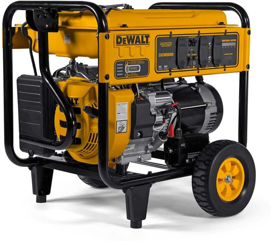 DeWalt 8000-Watt Electric Start Gas-Powered Portable Generator with Idle Control, GFCI Outlets and CO Protect