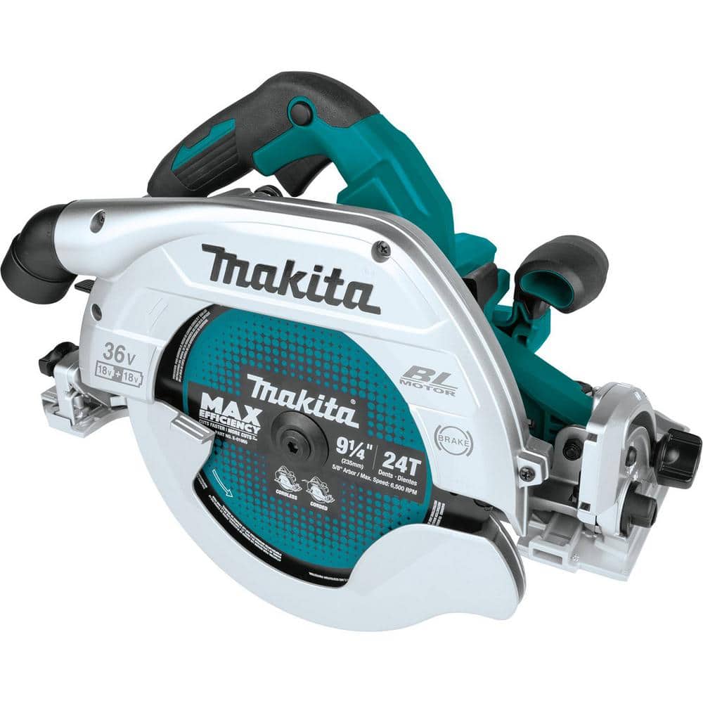 Makita 18V x2 LXT Lithium-Ion (36V) Brushless Cordless 9-1/4 in. Circular Saw w/Guide Rail Compatible Base (Tool Only)