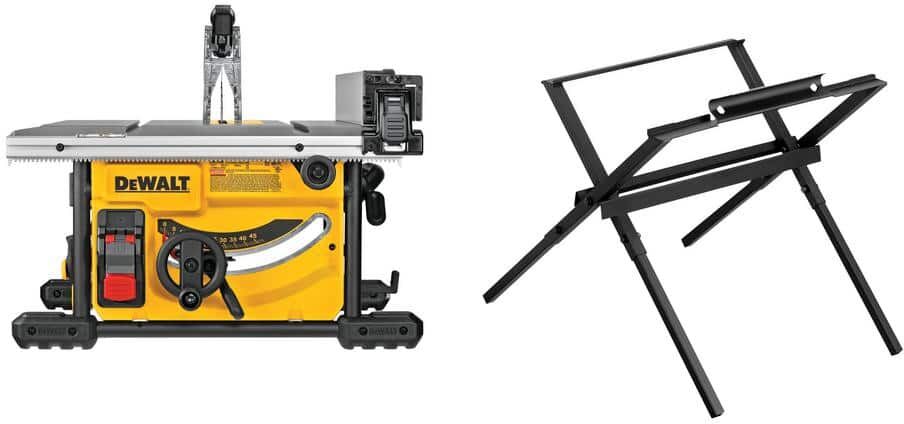 DeWalt 15 Amp Corded 8-1/4 in. Compact Jobsite Tablesaw with Compact Table Saw Stand