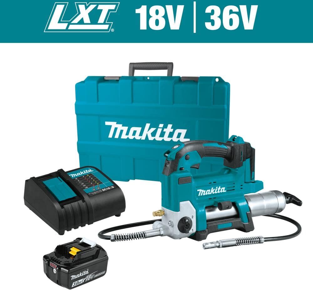 Makita 18V LXT Lithium-Ion Cordless Grease Gun Kit, 3.0Ah