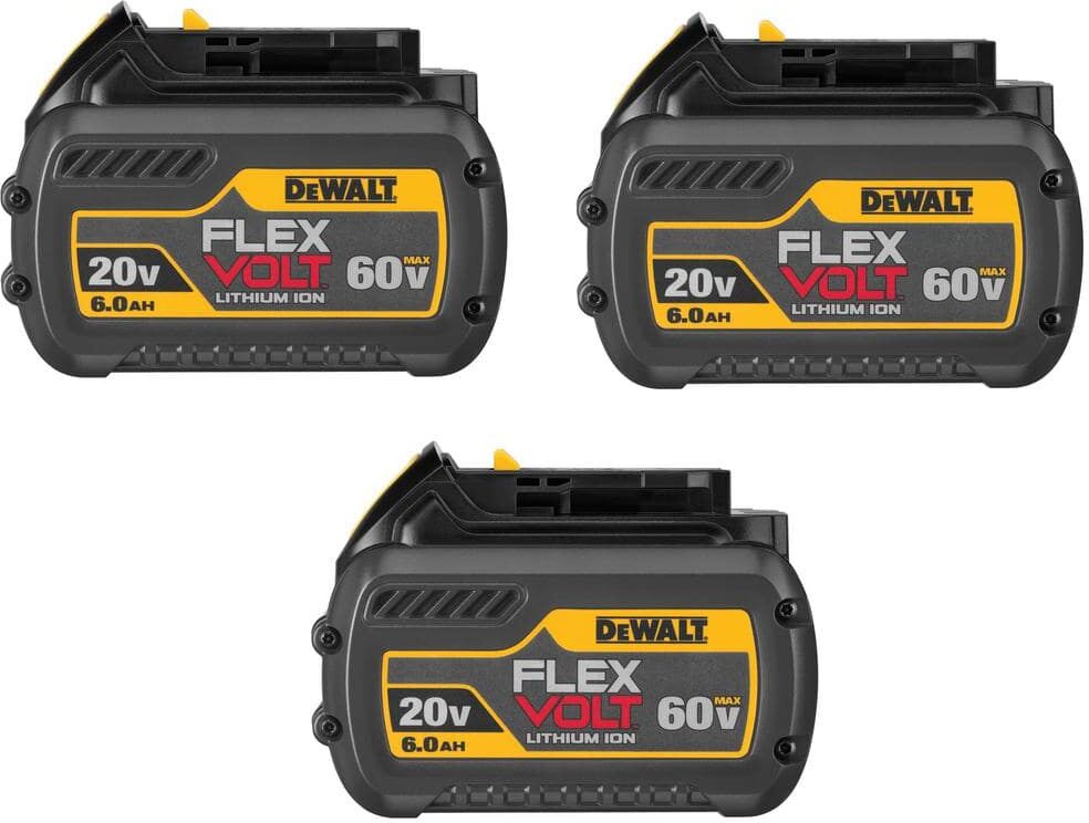 DeWalt FLEXVOLT 20V/60V MAX Lithium-Ion 6.0Ah Battery (3 Pack)