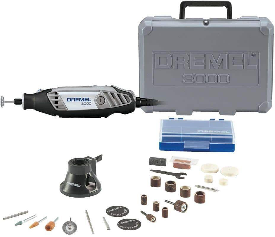 Dremel 3000 Series 1.2 Amp Variable Speed Corded Rotary Tool Kit with Rotary Tool WorkStation Stand and Drill Press