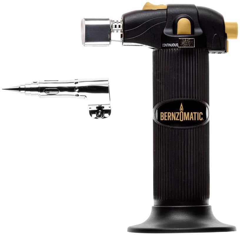 Bernzomatic Butane Gas Handheld Torch Head with Soldering Tip, Trigger Ignition, and Flame Lock