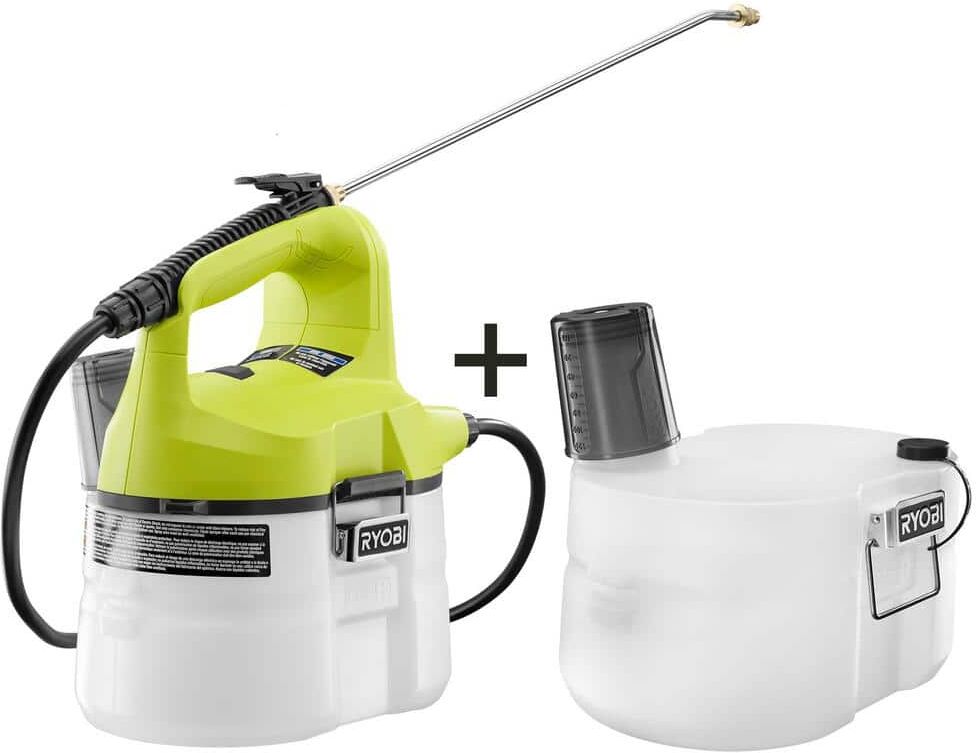 RYOBI ONE+ 18V Cordless Battery 1 Gal. Chemical Sprayer (Tool Only)- Includes Extra 1 Gal. Replacement Tank