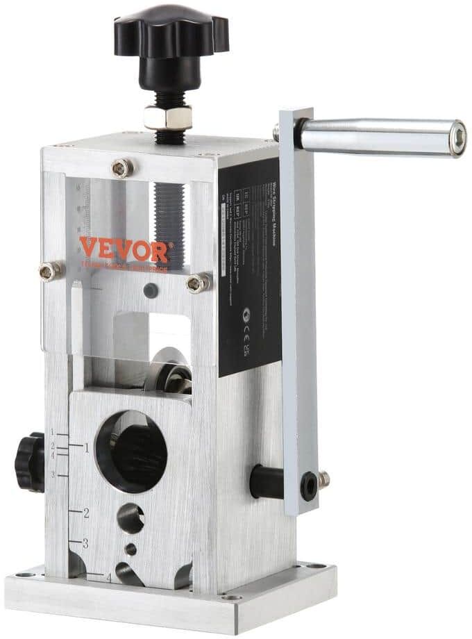 VEVOR Manual Wire Stripping Machine 0.06 in. to 1.5 in. Copper Wire Peeler with Hand Crank Drill Powered for Scrap Recycling