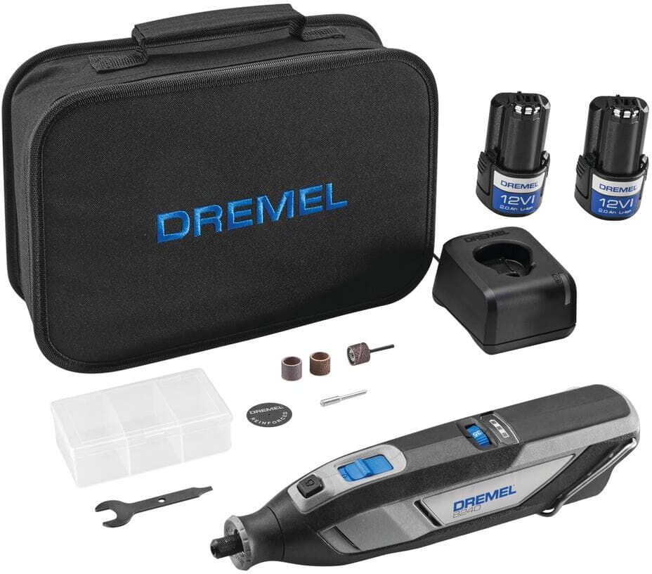 Dremel 12-Volt Li-Ion 2-Amp Variable Speed Cordless Rotary Tool Kit with 2Ah Battery, 1 Charger, 5 Accessories and Storage Bag