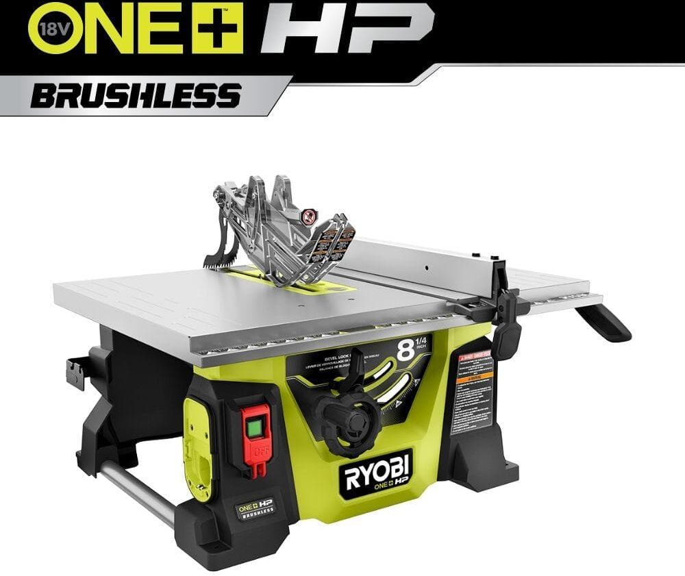 RYOBI ONE+ HP 18V Brushless Cordless 8-1/4 in. Compact Portable Jobsite Table Saw (Tool Only)