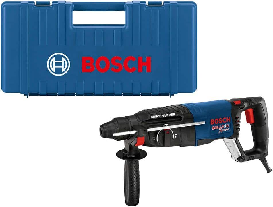 Bosch Bulldog Xtreme 8 Amp 1 in. Corded Variable Speed SDS-Plus Concrete/Masonry Rotary Hammer Drill with Carrying Case