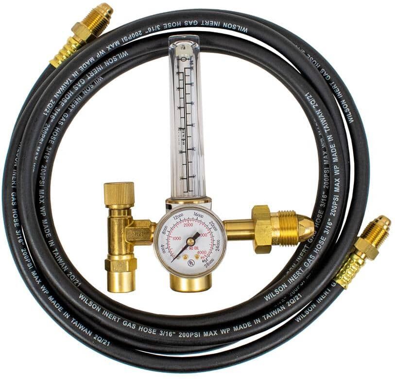 Forney 5/8 in. Argon/CO2 Flow Meter/Regulator with Hose Fitting