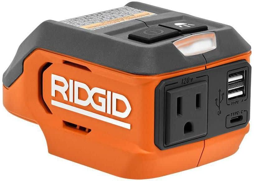 RIDGID 18V Cordless 175-Watt Power Inverter (Tool Only)