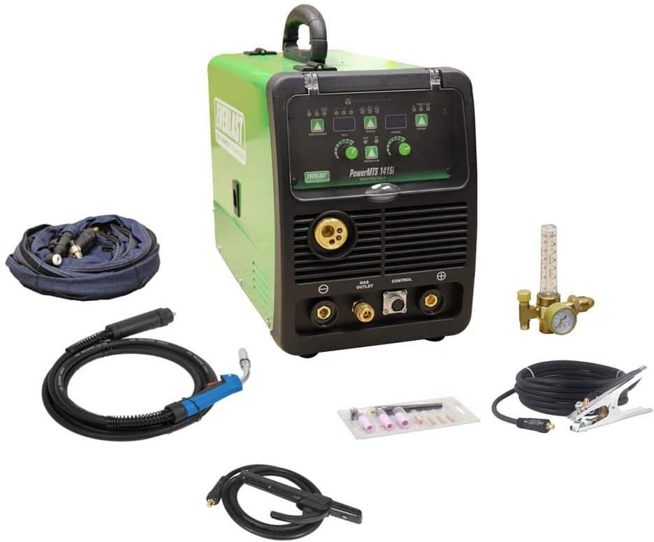 Everlast 140 Amp 110-Volt AC Voltage Input DC MIG/TIG/Stick Multi-Process Welder Compact and Lightweight