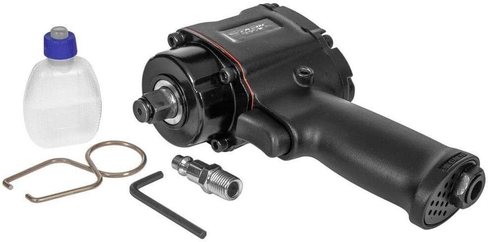 STARK USA 1/2 in. Air Impact Wrench Lightweight Composite Pneumatic 500 ft./lb. Torque Black