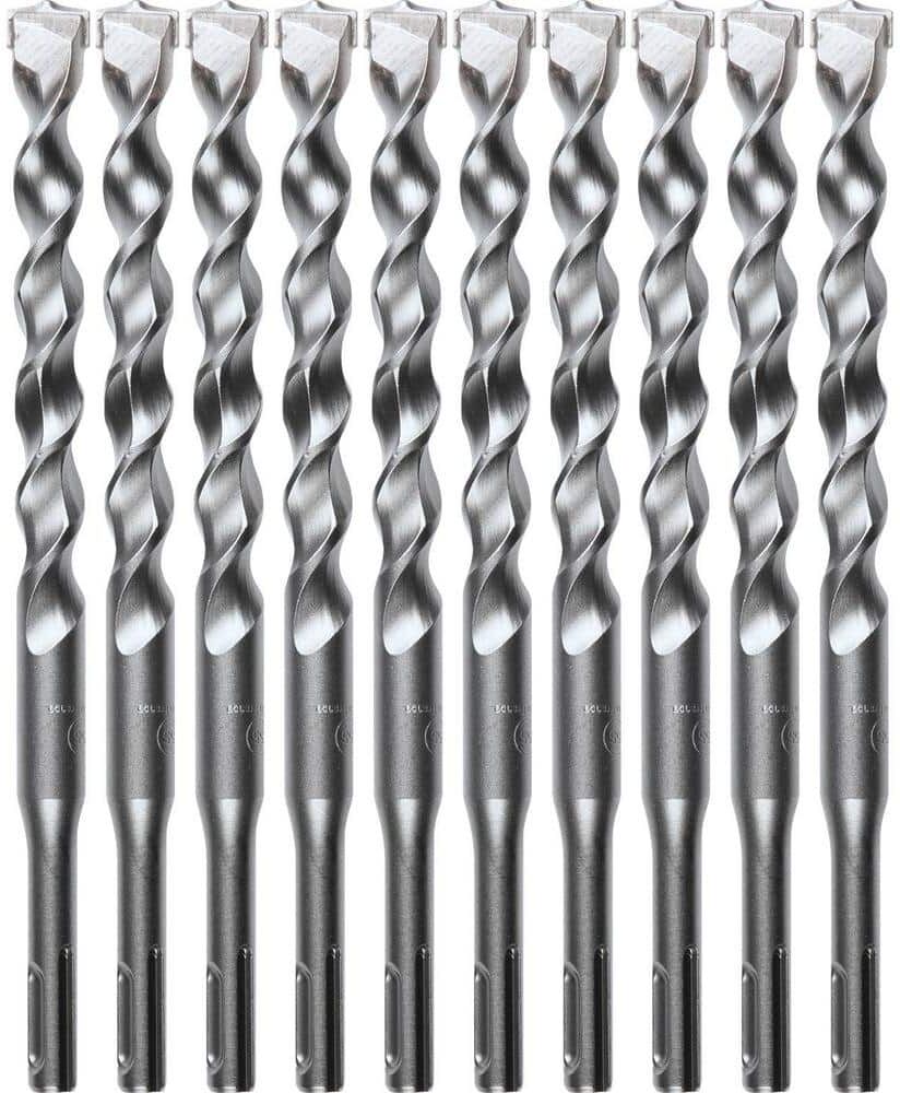 Makita 5/8 in. x 8 in. 2-Cutter Carbide SDS-Plus Drill Bit Set (10-Piece)