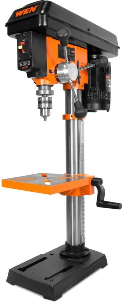 WEN 5-Amp 10 in. Variable Speed Cast Iron Benchtop Drill Press with Laser and 1/2 in. Chuck Capacity