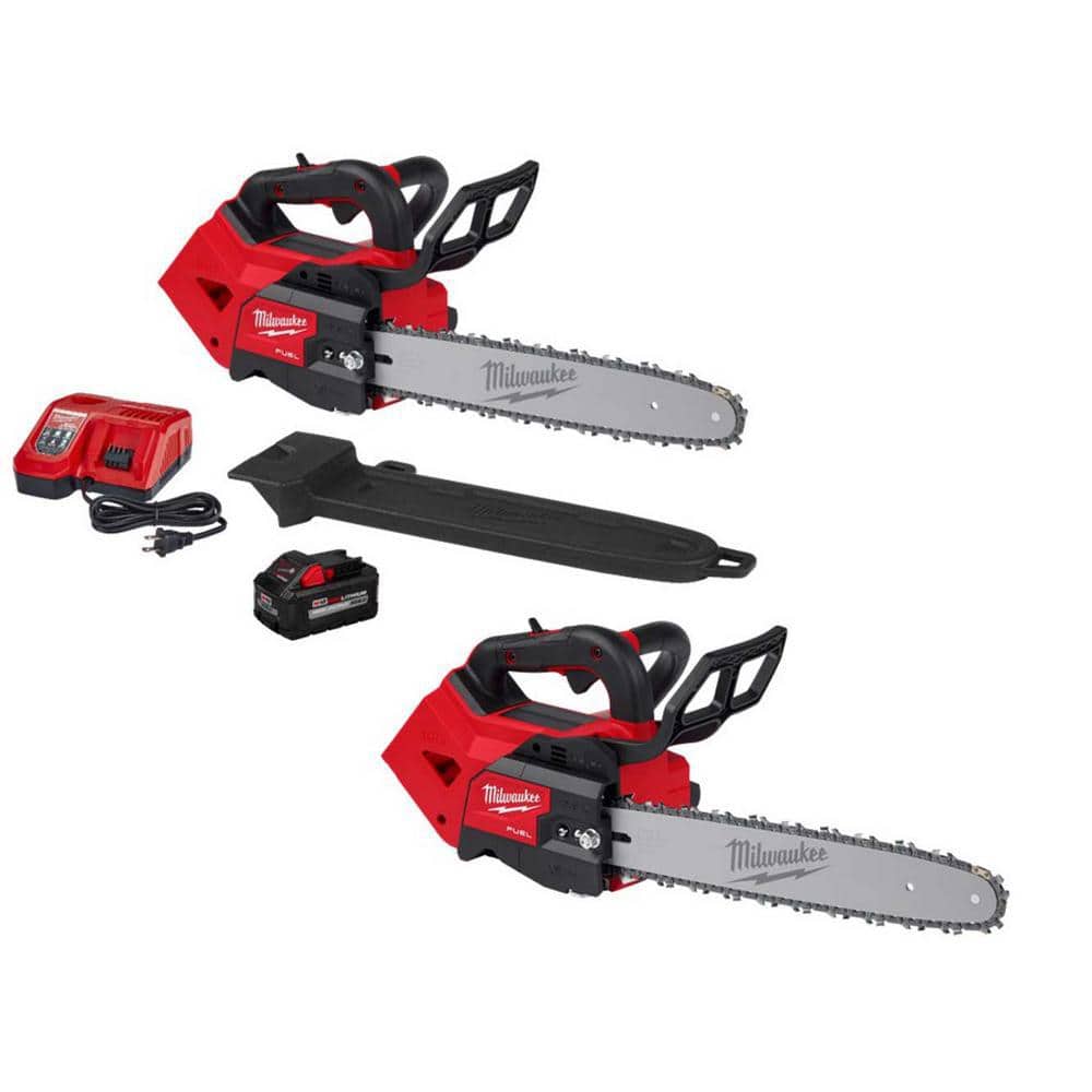Milwaukee M18 FUEL 14 in. Top Handle 18V Lithium-Ion Brushless Cordless Chainsaw Kit w/8.0 Ah Battery & Charger (2-Tool)