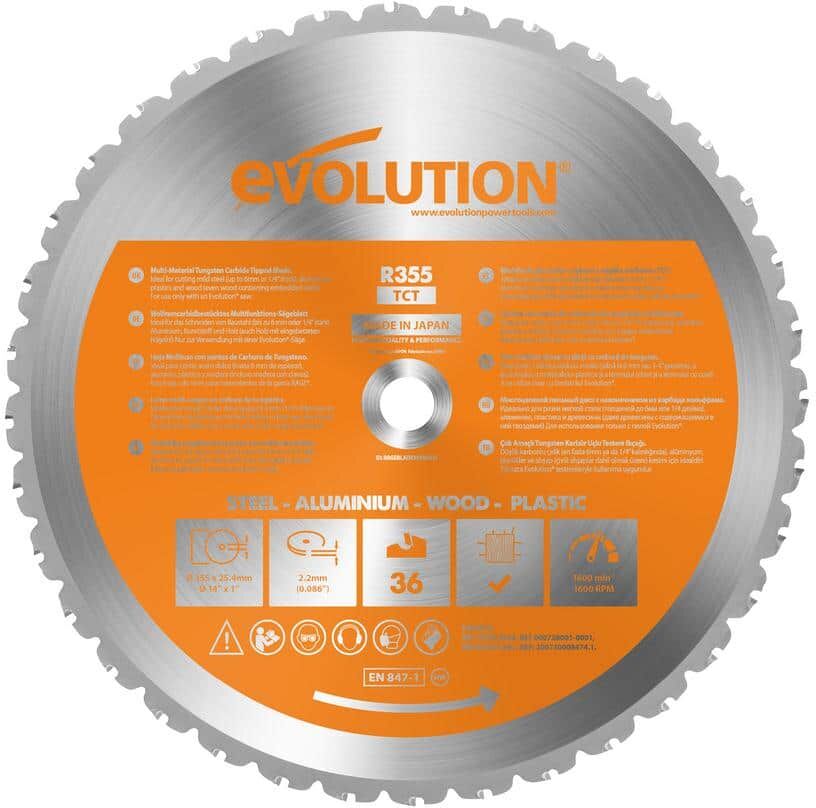 Evolution Power Tools 14 in. 36-Teeth Multi-Material Cutting Saw Blade