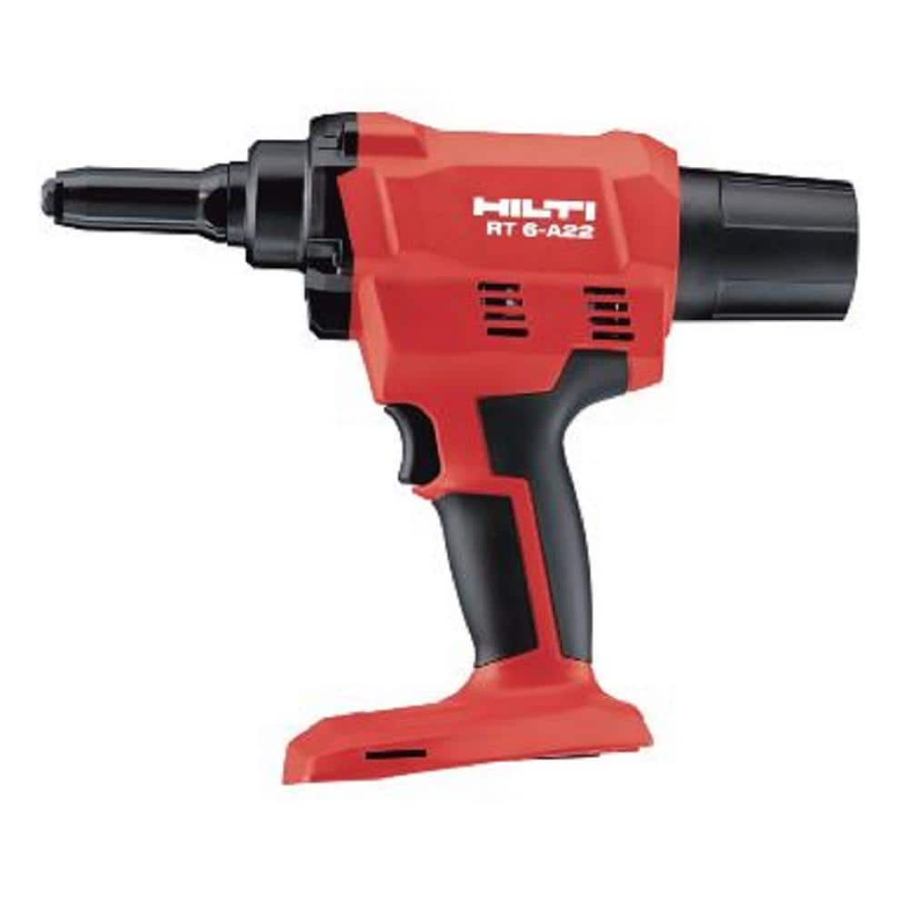 Hilti 22V Lithium-Ion Cordless LED 3/32 in. - 3/16 in. Rivet Tool with 4 Nose Pieces (No Battery)