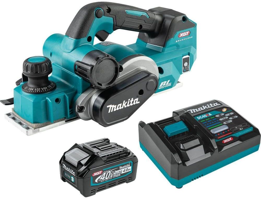 Makita 40-Volt XGT Brushless Cordless 3-1/4 in. Planer Kit, AWS Capable (4.0Ah)