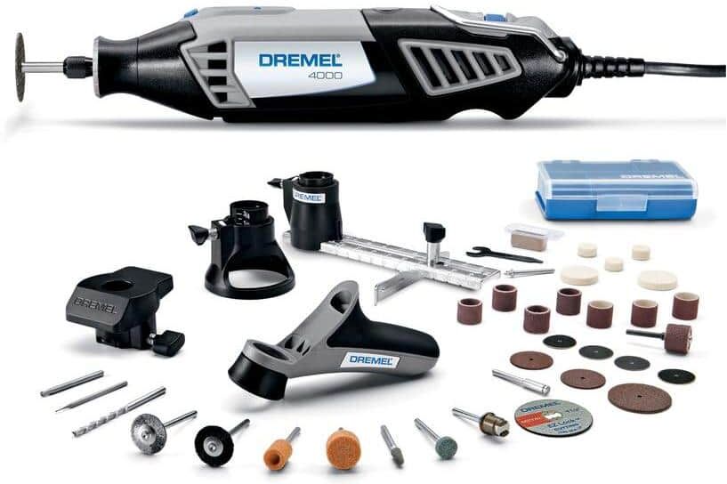 Dremel 4000 Series 1.6 Amp Variable Speed Corded Rotary Tool Kit with 34 Accessories, 4 Attachments and Carrying Case