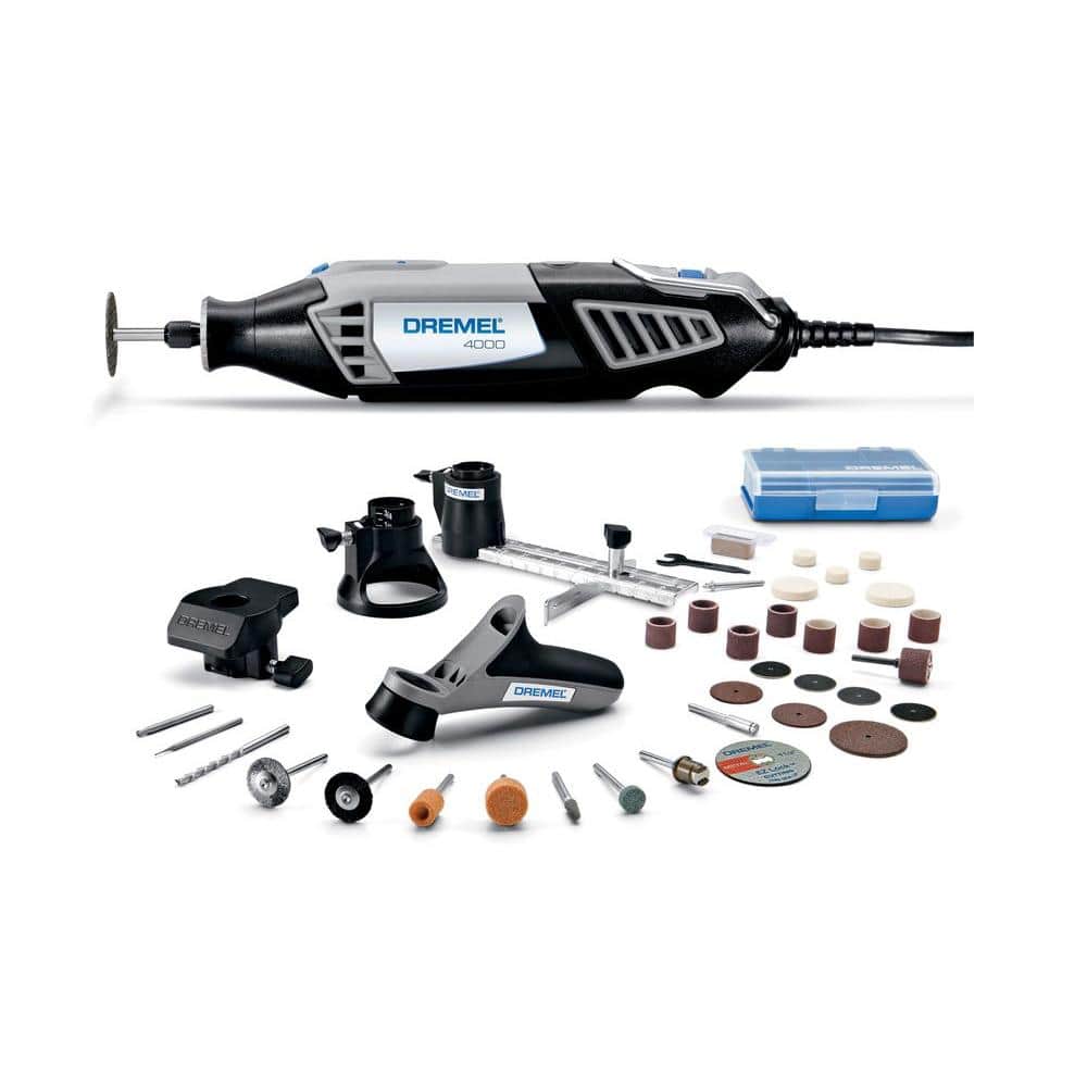 Dremel 4000 Series 1.6 Amp Variable Speed Corded Rotary Tool Kit with Rotary Tool WorkStation Stand and Drill Press