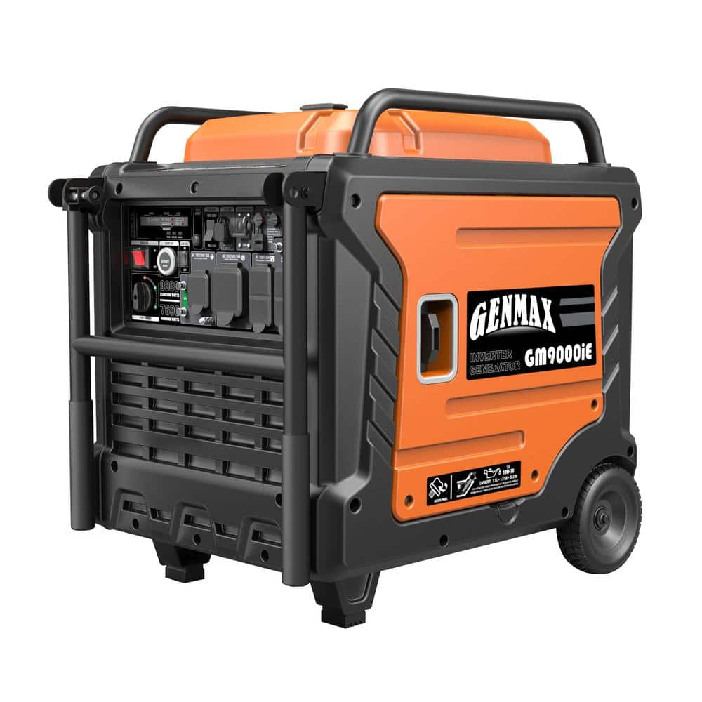 GENMAX 9000 Watt Electric Start Gasoline Powered Inverter Generator with 458cc Engine