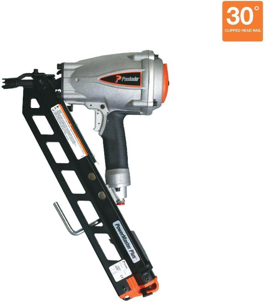 Paslode Pneumatic 3-1/2 in. 30 degree Air Corded PowerMaster Plus Clipped-Head Framing Nailer