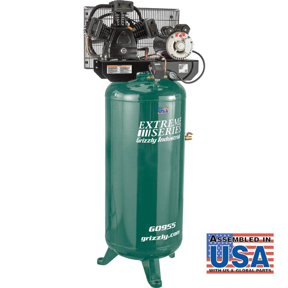 Grizzly Industrial 60 Gal. 125 PSI 5 HP Extreme Series Corded Electric Air Compressor