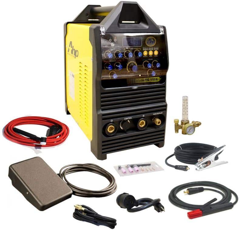 AHP 225 Amp Alpha-TIG 225Xi IGBT Digital Inverter AC/DC Pulse TIG/Stick Welder w/High Frequency, 120V/240V Dual Voltage