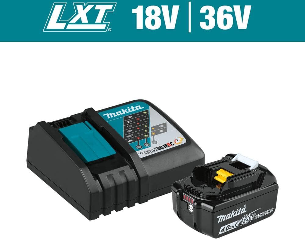 Makita 18V LXT Lithium-Ion High Capacity Battery Pack 4.0Ah with Fuel Gauge and Charger Starter Kit