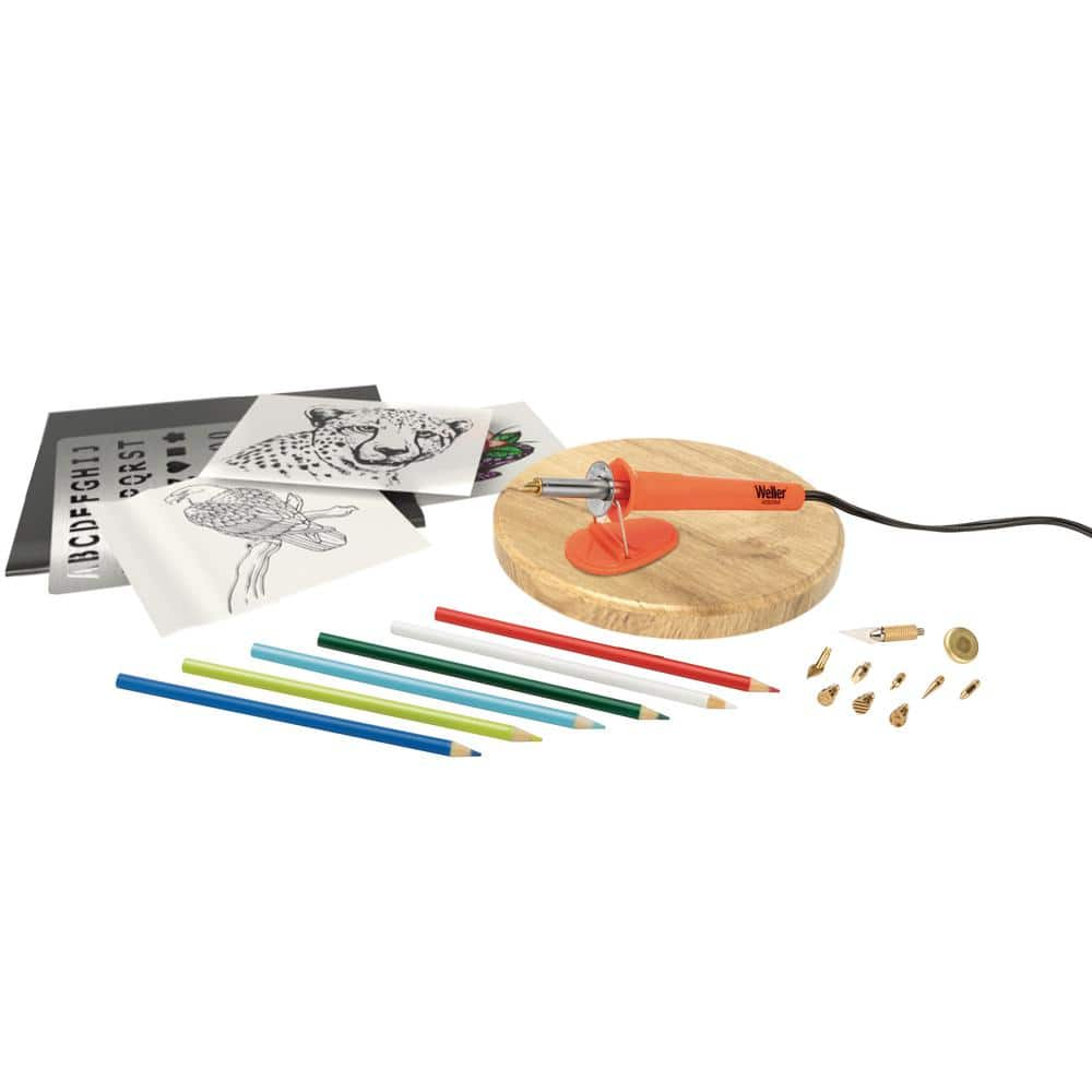 Weller Create Your Own Wood Burning Project Soldering Iron Kit, 28 Piece