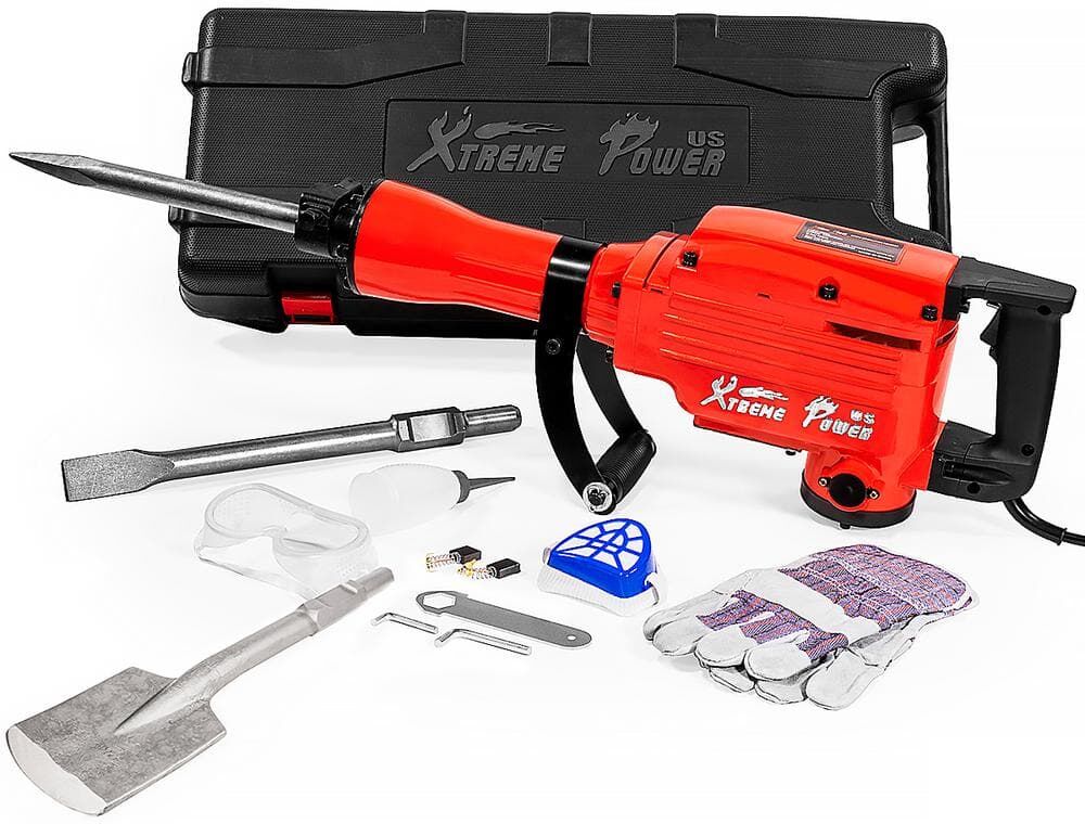 XtremepowerUS 2200-Watt Heavy-Duty 27 in. Electric Demolition Jack Hammer Concrete Breaker with Asphalt Cutter Chisel Bit