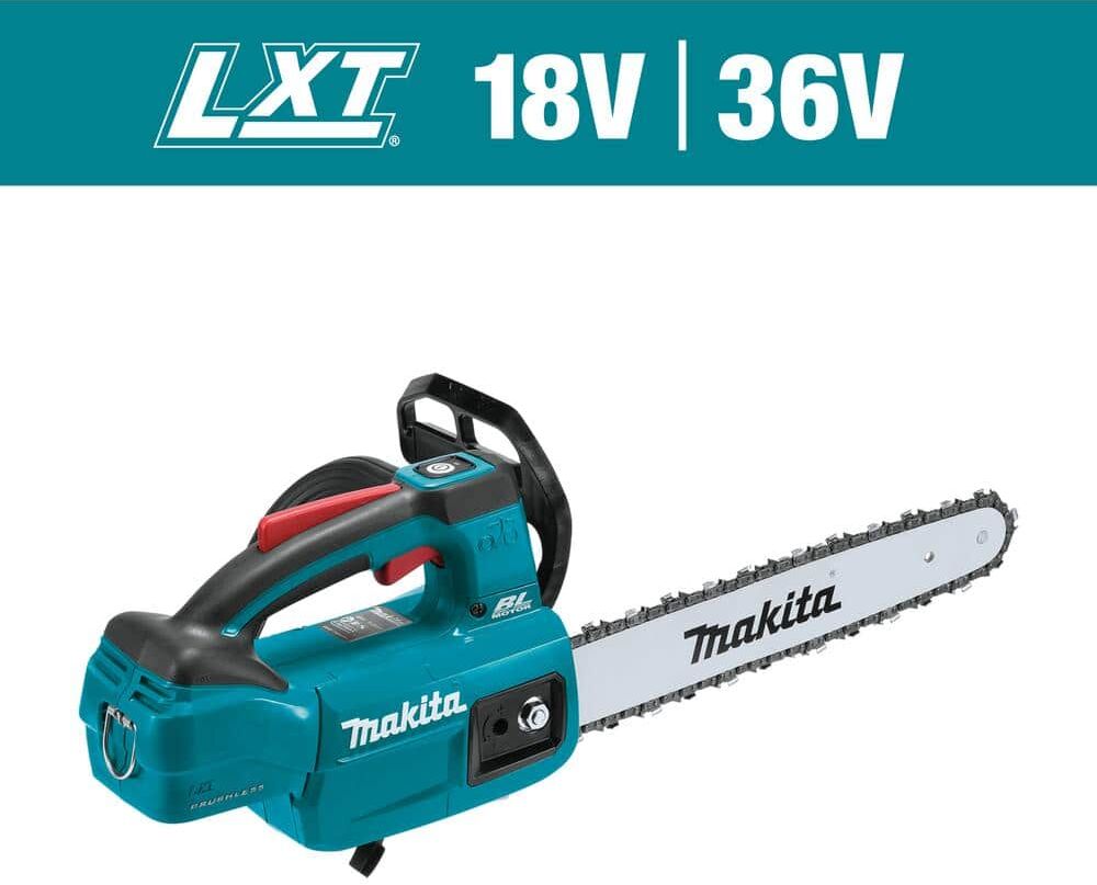 Makita LXT 12 in. 18V Lithium-Ion Brushless Top Handle Electric Battery Chainsaw, Tool Only