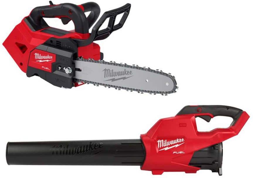 Milwaukee M18 FUEL 12 in. Top Handle 18V Lithium-Ion Brushless Cordless Chainsaw and M18 FUEL Blower Combo Kit (2-Tool)