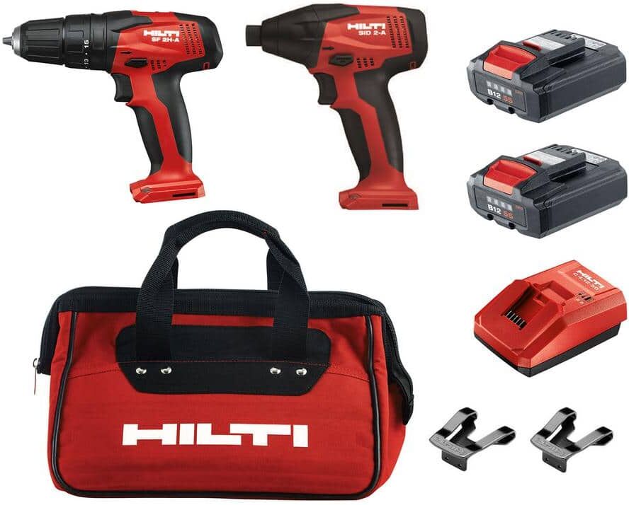 Hilti 12-Volt Lithium-Ion Cordless Rotary Hammer Drill/Impact Driver Combo Kit (2-Tool)