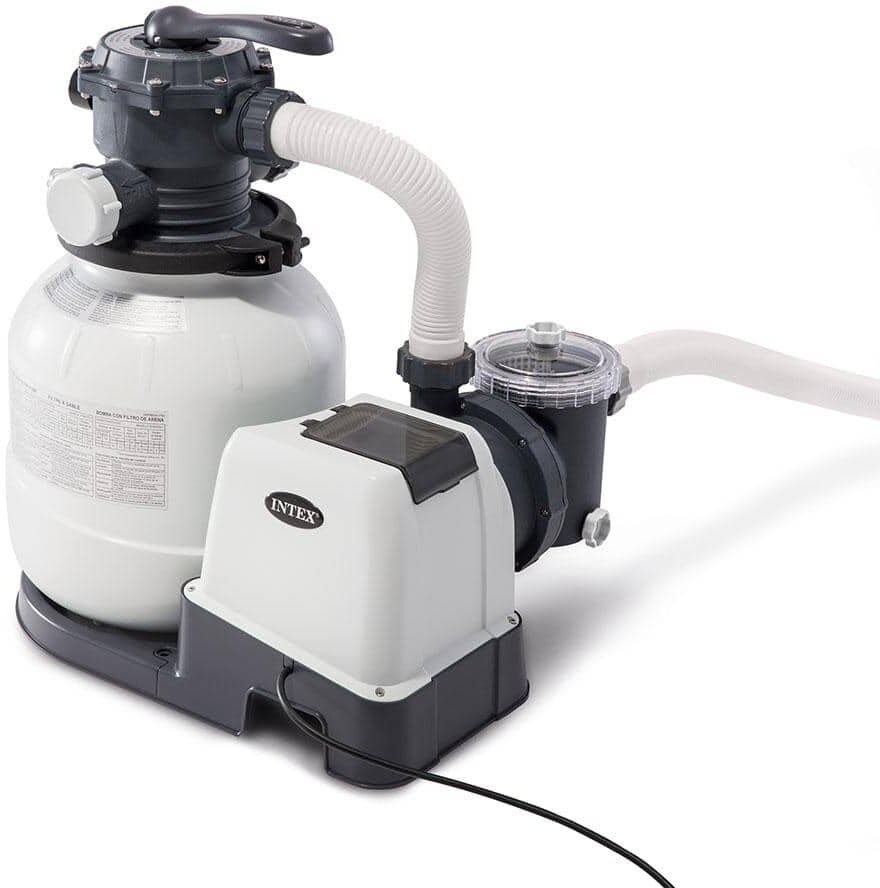 Intex 2100 GPH, 0.3 HP Above Ground Single Speed Pool Sand Filter Pump with Automatic Timer