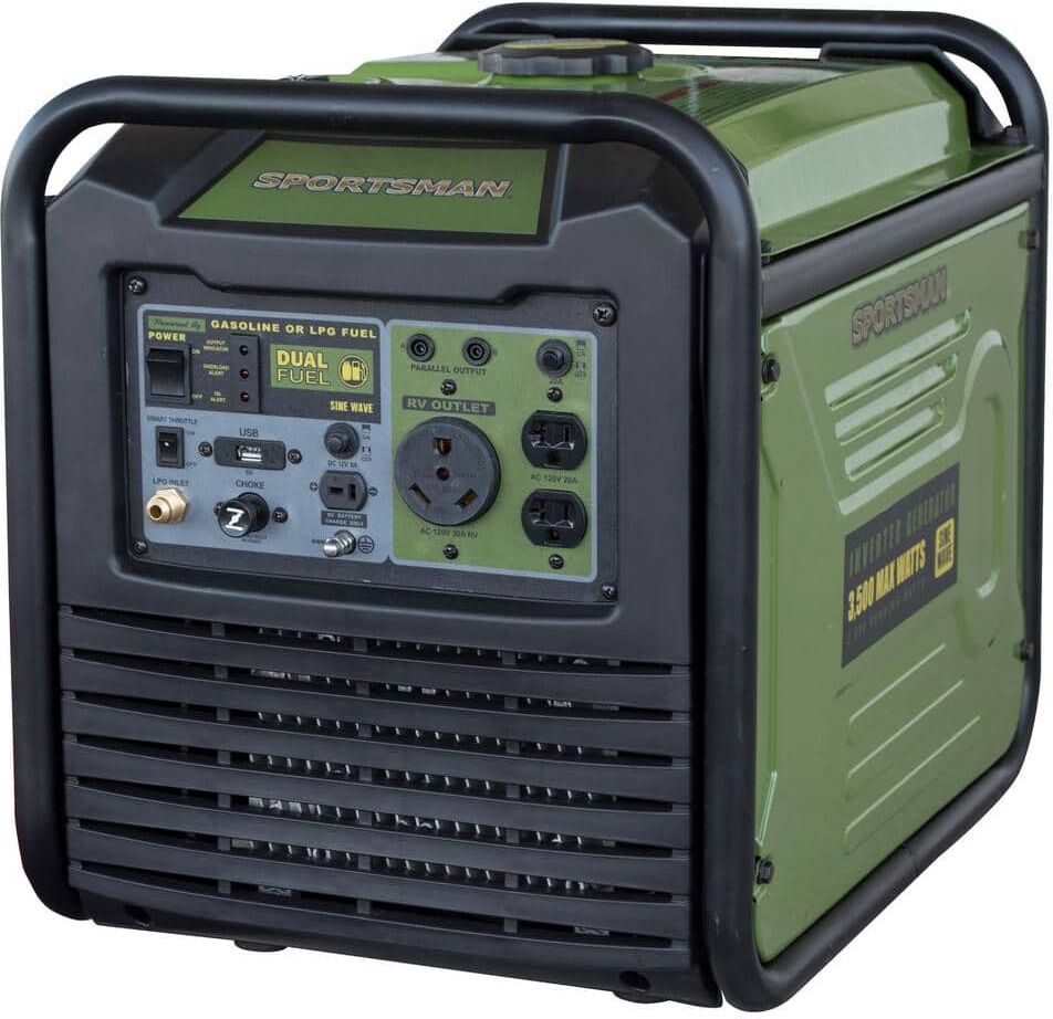 Sportsman 3,500-Watt/3,000-Watt Dual Fuel LPG/Gasoline Powered Recoil Start Portable Digital Inverter Generator