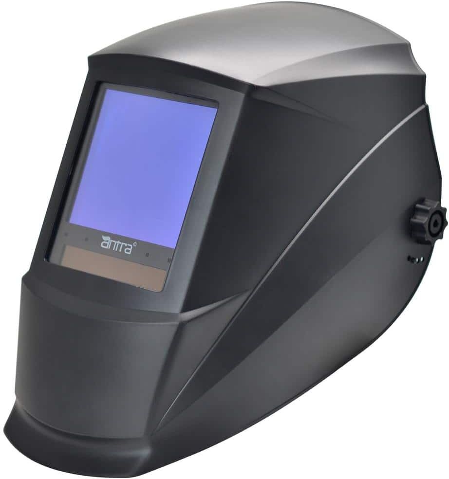 Antra 3.76 in. x 3.50 in. Solar Power Auto Darkening Welding Helmet with Large Viewing Size