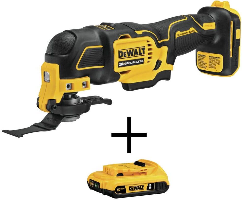 DeWalt ATOMIC 20V MAX Cordless Brushless Oscillating Multi Tool and (1) 20V 2.0Ah Battery