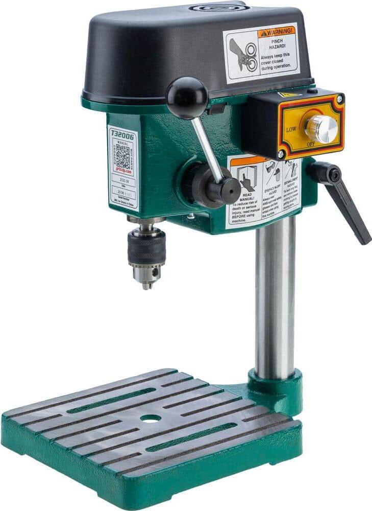 Grizzly Industrial Variable-Speed Mini Benchtop Drill Press with 0.25 in. Chuck Capacity