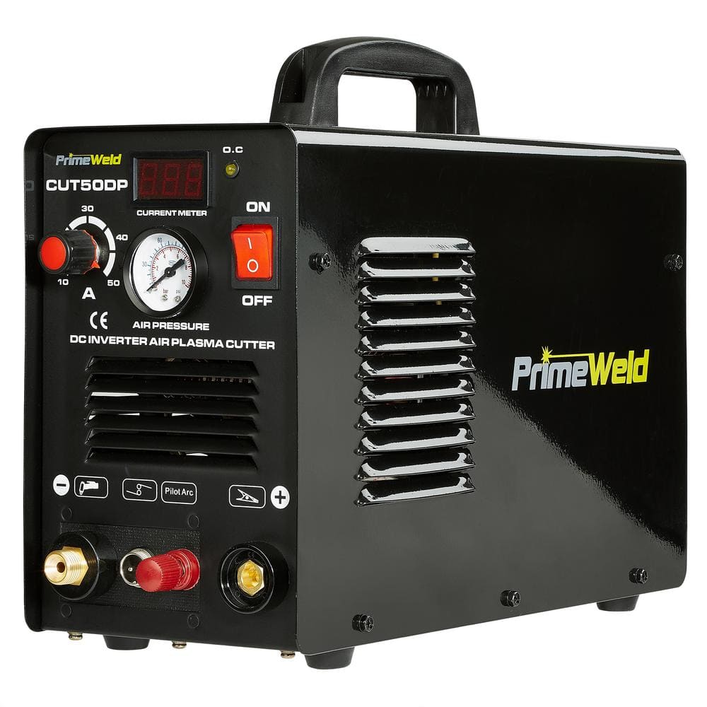 PrimeWeld 50 Amp Pilot Arc Plasma Cutter 1/2 in. Clean Cut 110-Volt/220-Volt DC Cutting Machine All Metals