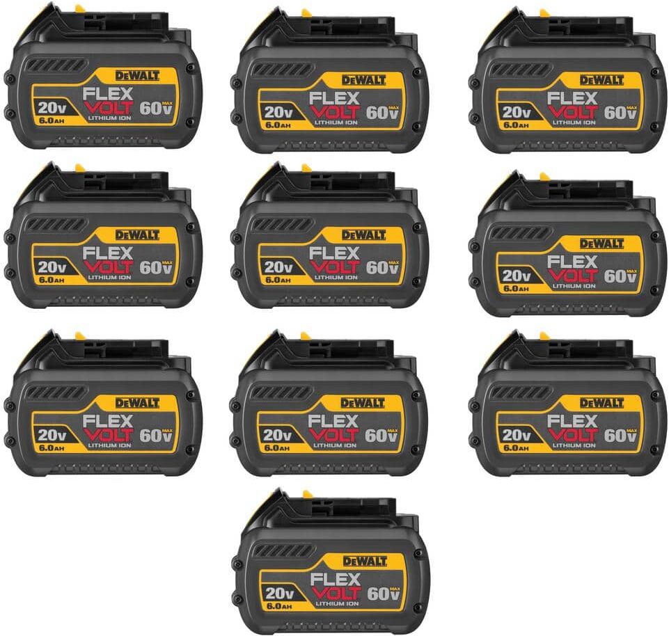 DeWalt FLEXVOLT 20V/60V MAX Lithium-Ion 6.0Ah Battery (10 Pack)