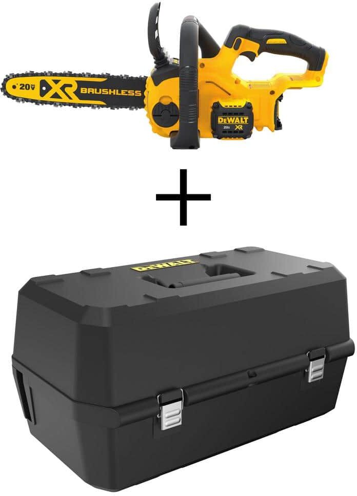 DeWalt 20V MAX 12 in. Brushless Battery Powered Chainsaw (Tool Only) with Chainsaw Case