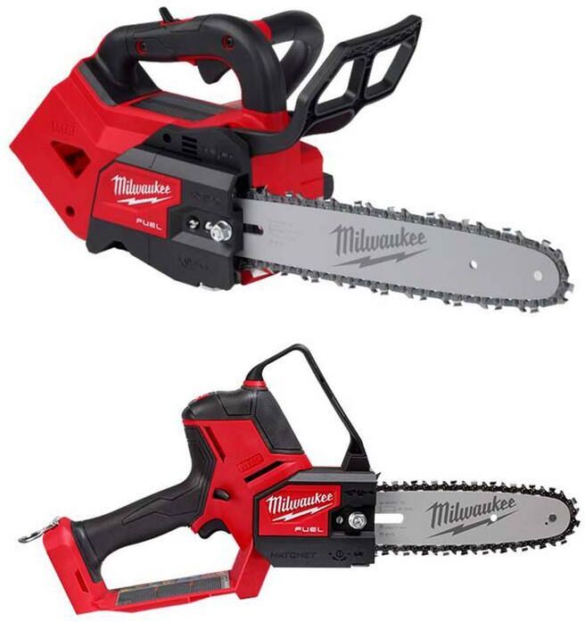 Milwaukee M18 FUEL 12 in. Top Handle 18V Lithium-Ion Brushless Cordless Chainsaw & M18 FUEL 8 in. HATCHET Pruing Saw (2-Tool)