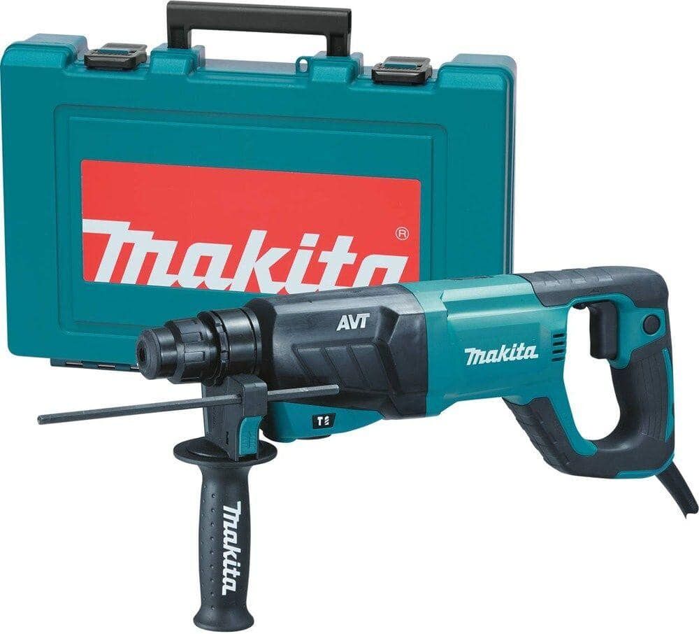 Makita 8 Amp 1 in. Corded SDS-Plus Concrete/Masonry AVT (Anti-Vibration Technology) Rotary Hammer Drill with Handle Hard Case