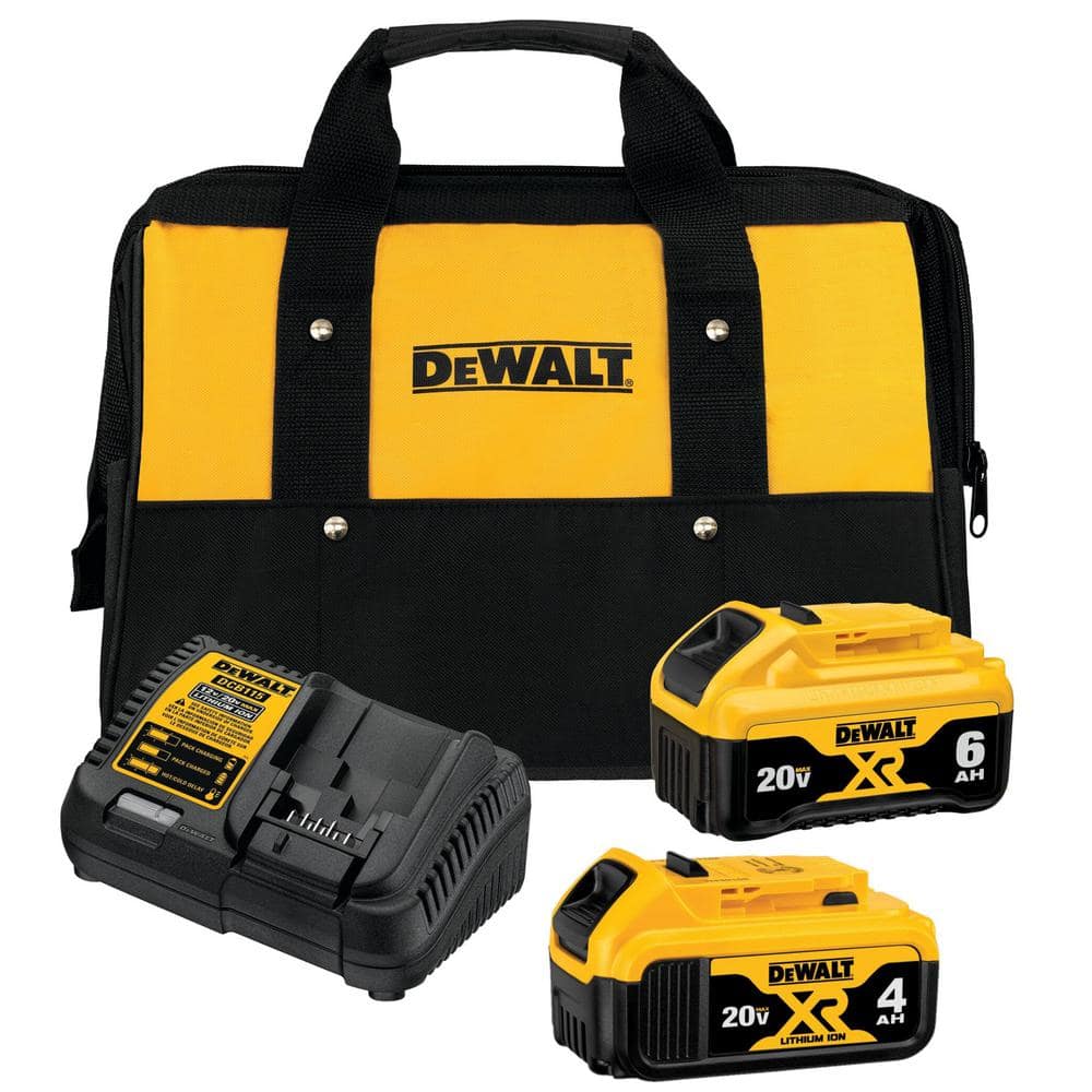 DeWalt 20V MAX XR Premium Lithium-Ion 6.0Ah and 4.0Ah Starter Kit