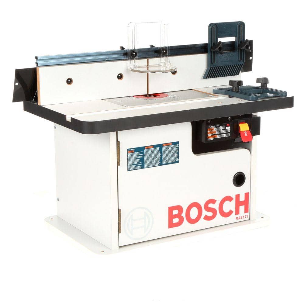 Bosch 25-1/2 in. x 15-7/8 in. Benchtop Laminated MDF Top Cabinet Style Router Table with 2 Dust Collection Ports