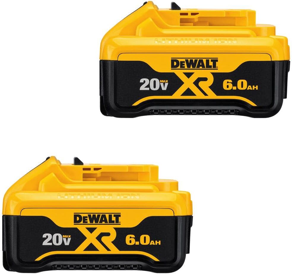 DeWalt 20V MAX XR Premium Lithium-Ion 6.0Ah Battery Pack (2 Pack)