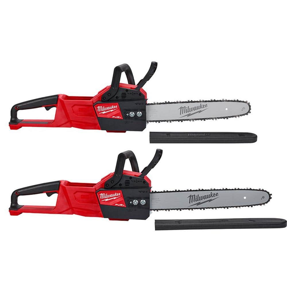 Milwaukee M18 FUEL 14 in. 18V Lithium-Ion Electric Battery Chainsaw & M18 FUEL 16 in. Electric Battery Chainsaw (2-Tool)